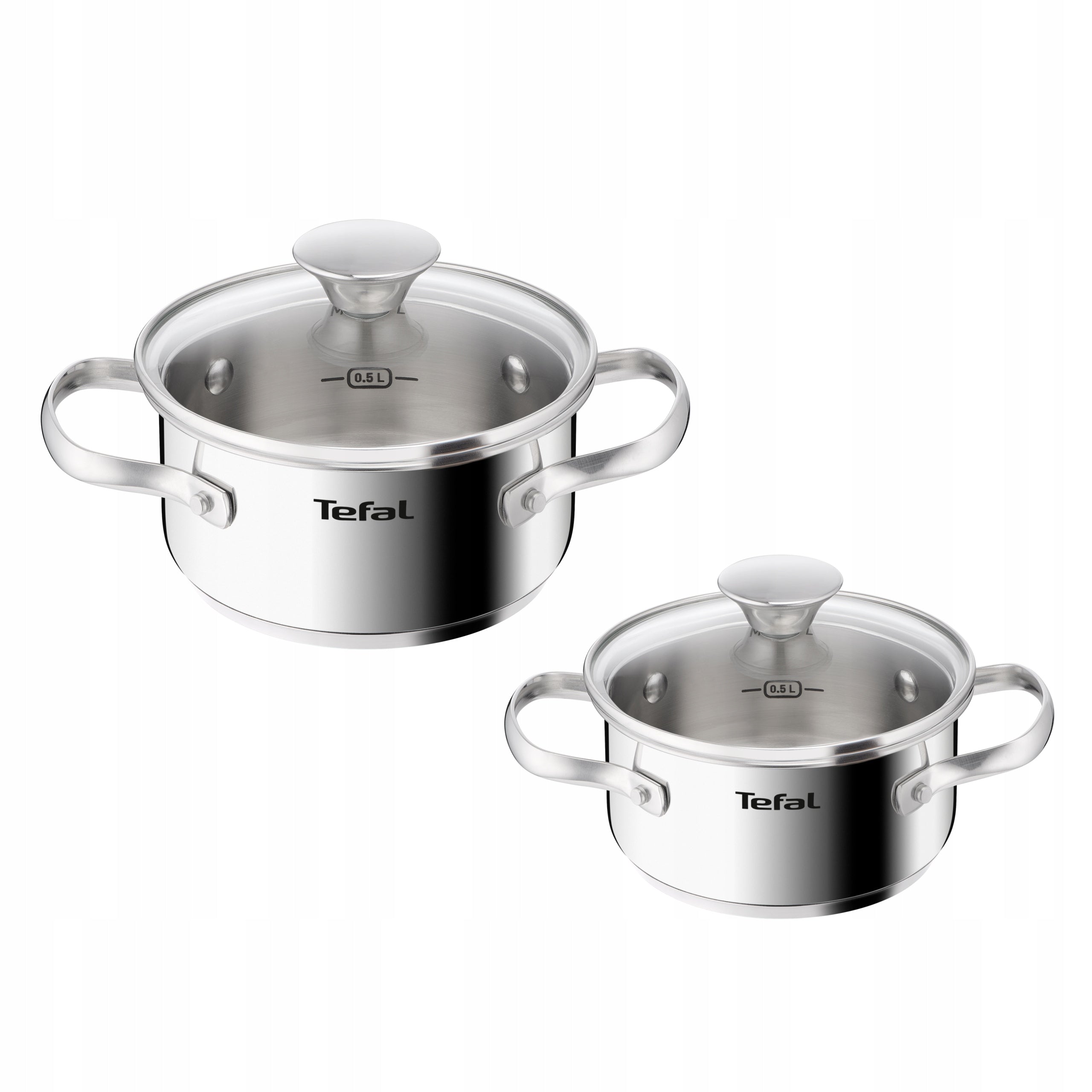 Set of Pots with lid TEFAL Minis 14/16cm induction stainless steel 4 el
