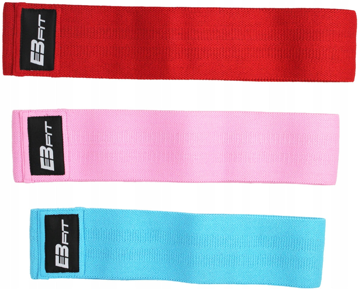 Set of RUBBER FITNESS exercise tapes HIP BAND 3IN1 3 rubber EbFit