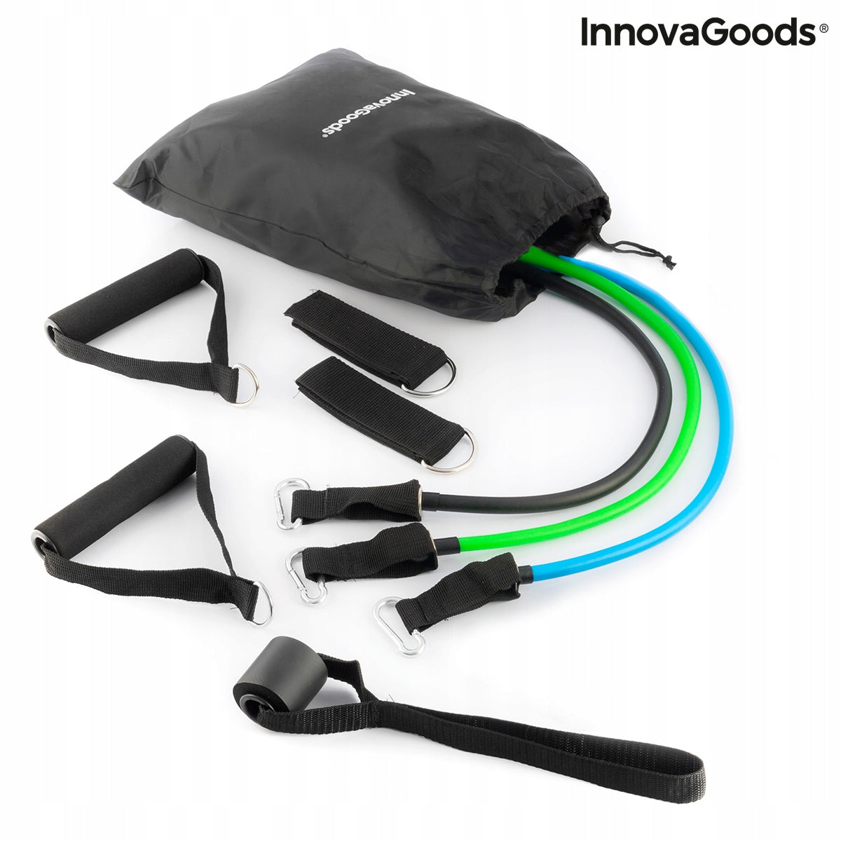 Set of Resistance Bands with plus Exercise Guide Tribainer 3 Units Length 1.5 cm