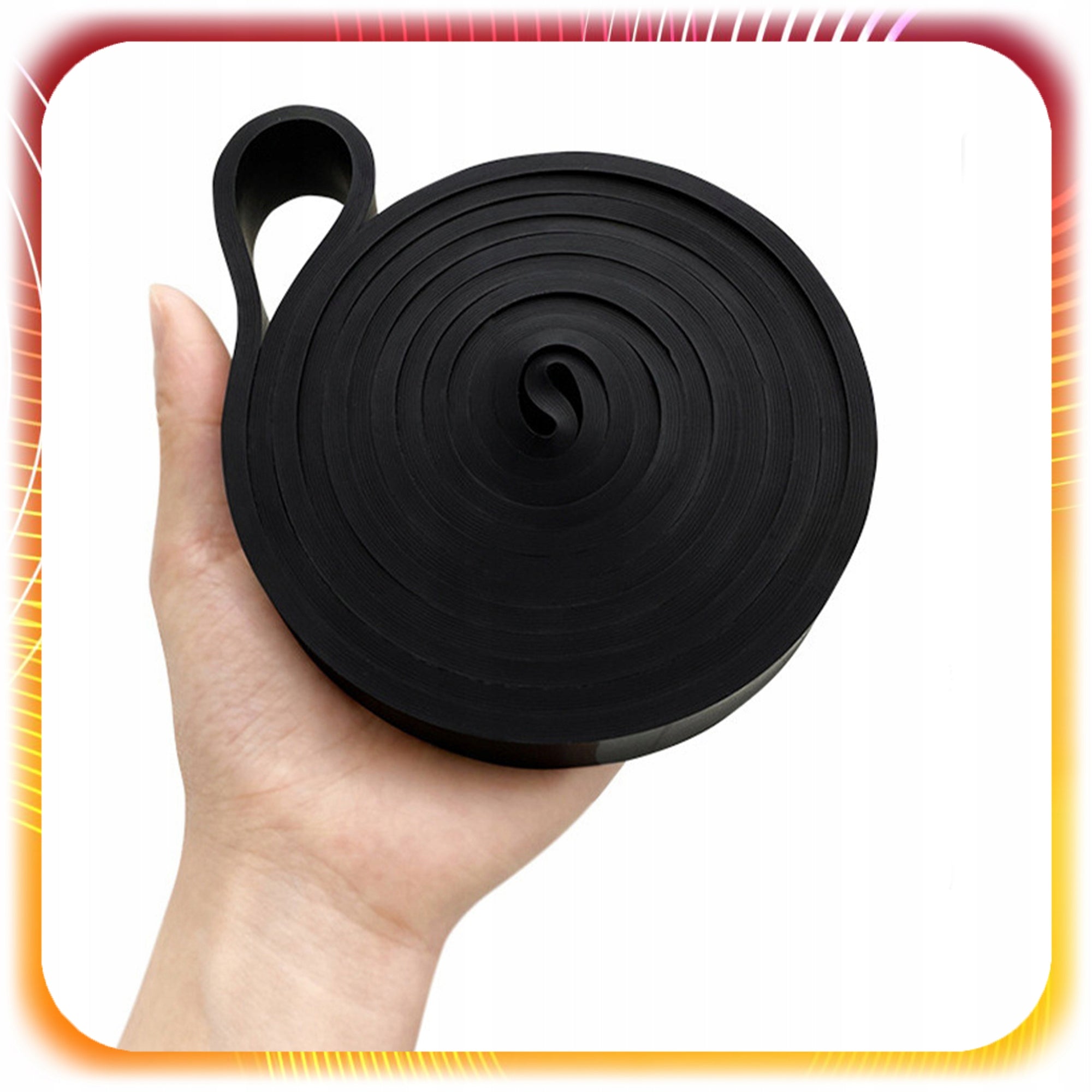 Set of Resistance Rubbers for Exercise Power Band Fitness Training Tapes 4 Pieces Width 0 mm