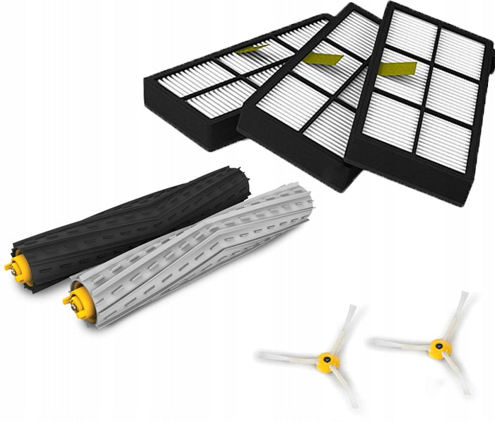 Set of Rubber Rollers and Filters Vacuum Cleaner Roomba Series 900/800