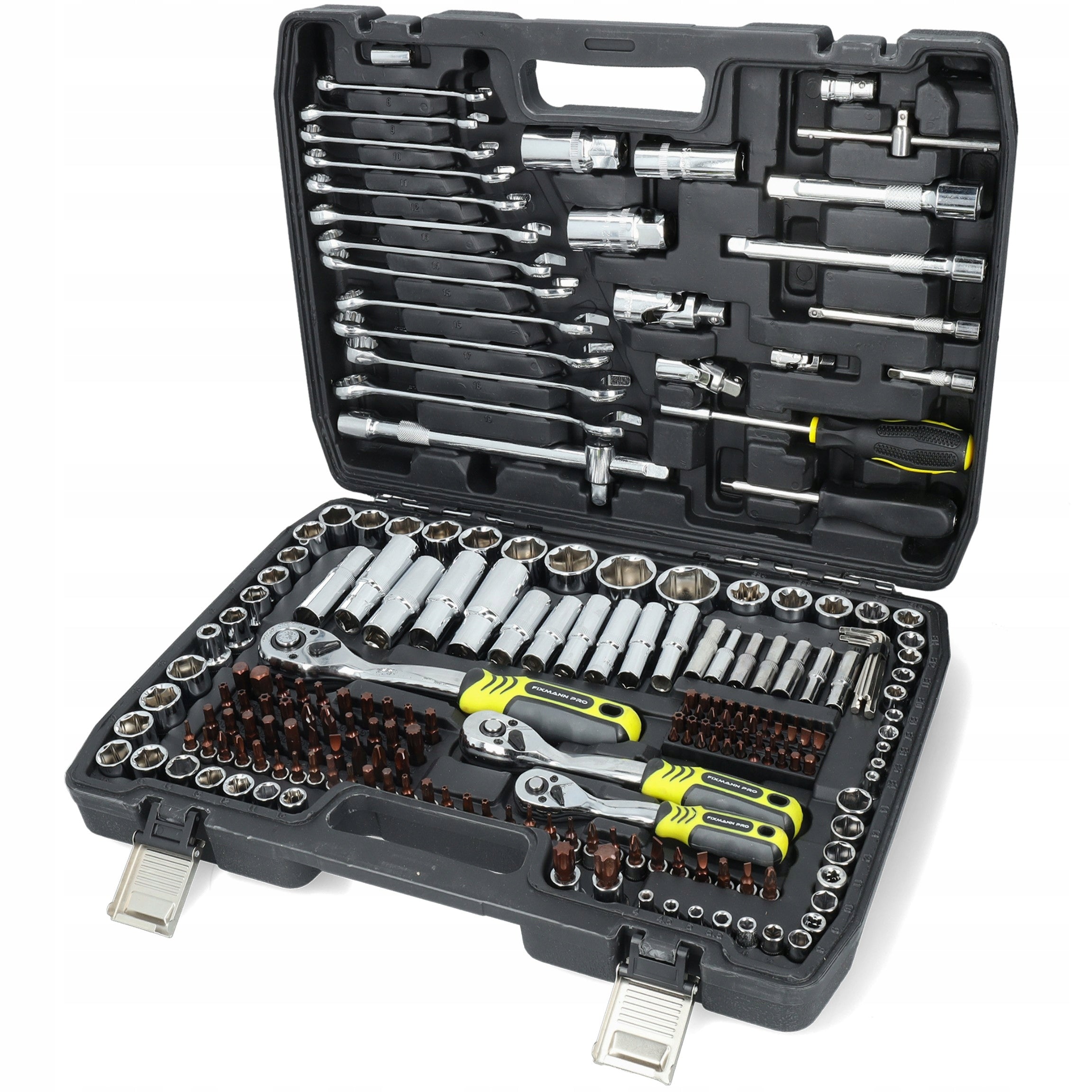 Set of Socket Wrench Tools 216 Elements Suitcase Brand no brand