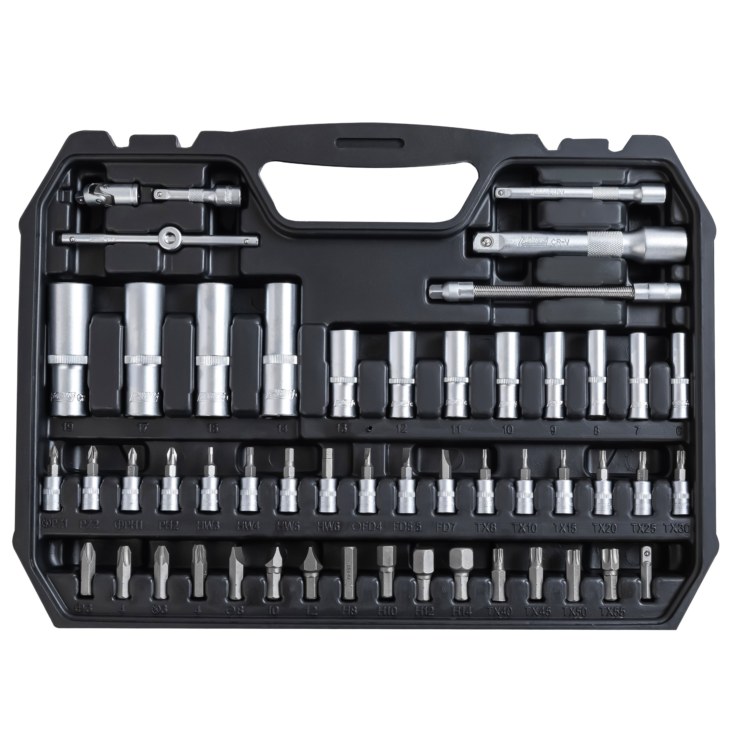 Set of Socket Wrenches 1/2 1/4 Rattles Bits Torx Imbus 94el FR2028 Manufacturer code FR2028