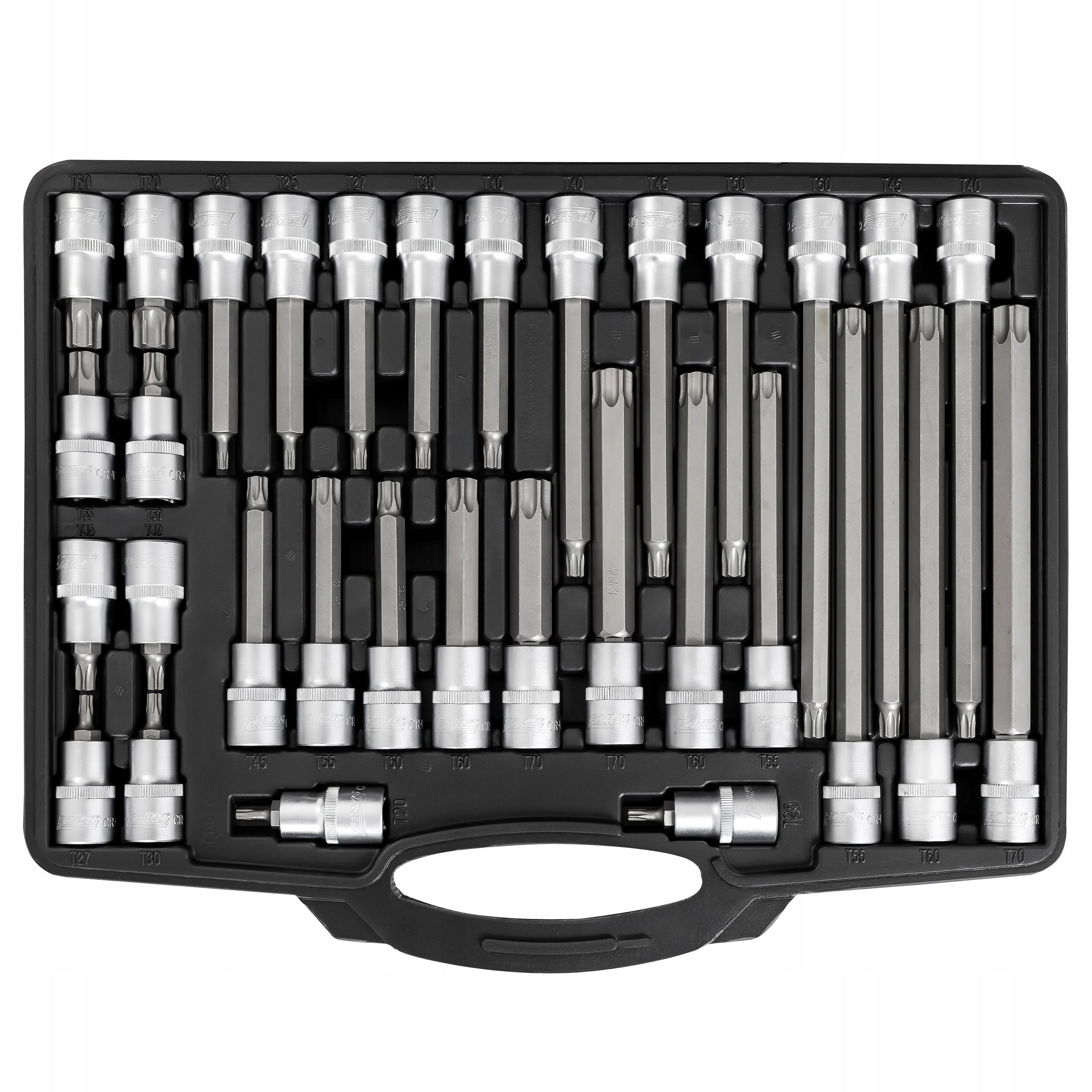 Set of Socket Wrenches 1/2'' 32 el. Torx FR2056 Farys Key type spline wrench