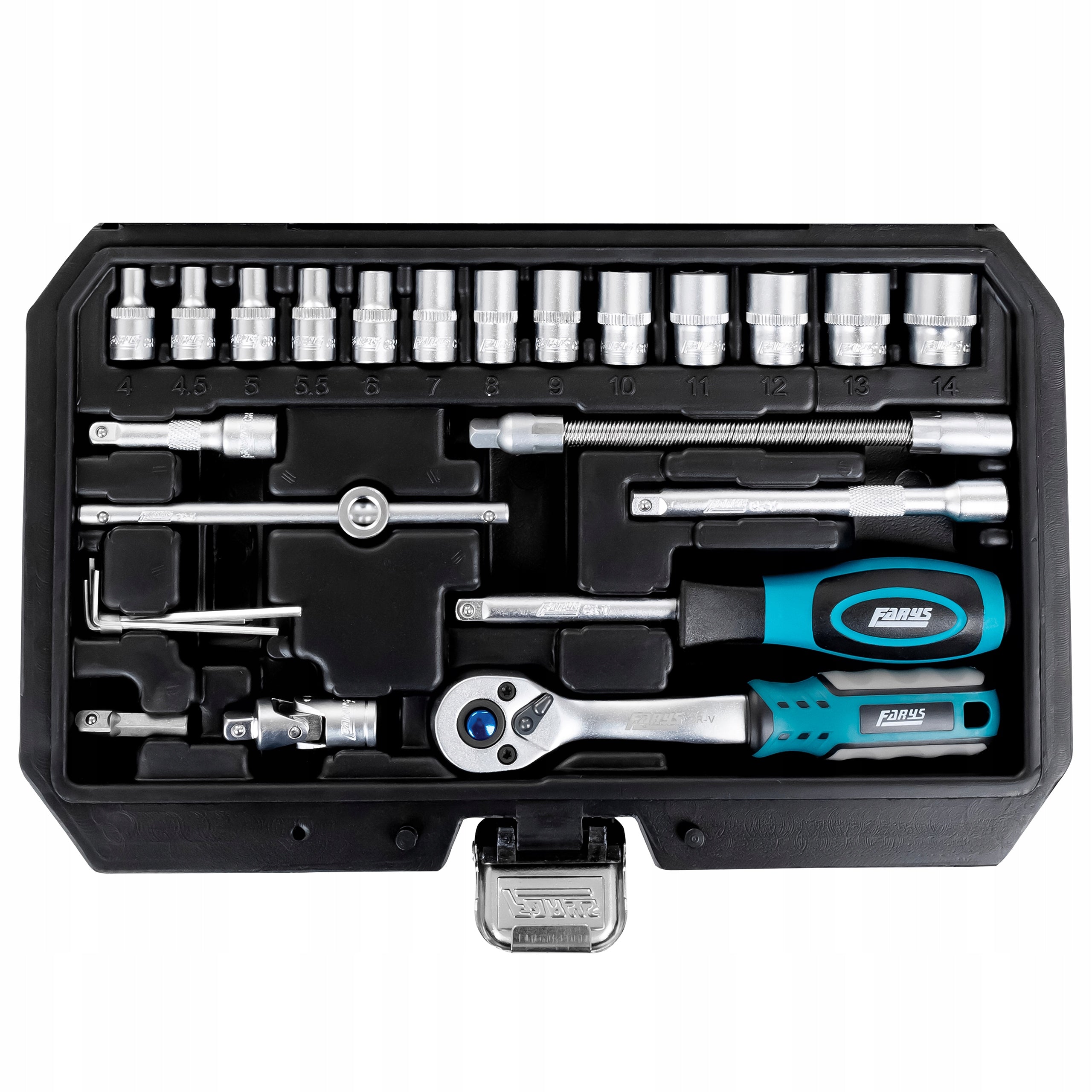 Set of Socket Wrenches 1/4'' IMBUS TORX Ratchet Tools 46el. Farys EAN (GTIN) 5907781832323