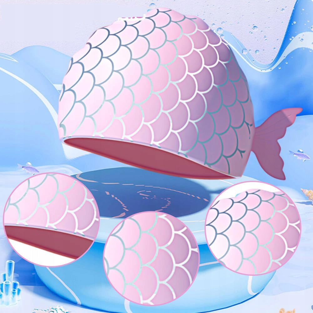 Set of Swimming Glasses for Children Cap Model MermaidSwimming02