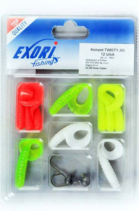 Set of TWISTY JIG Set - 12 pieces Brand exori fishing