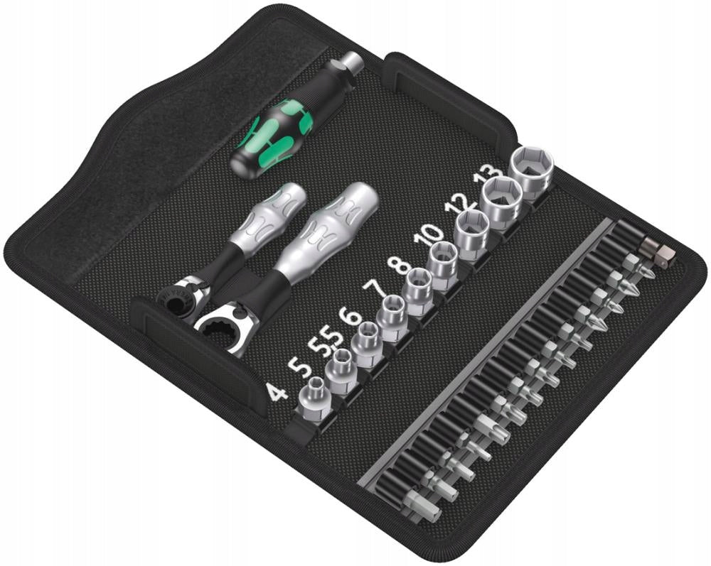 Set of Wera bits of malleable-hard sockets Kraftform Compact Zyklop Mini 2