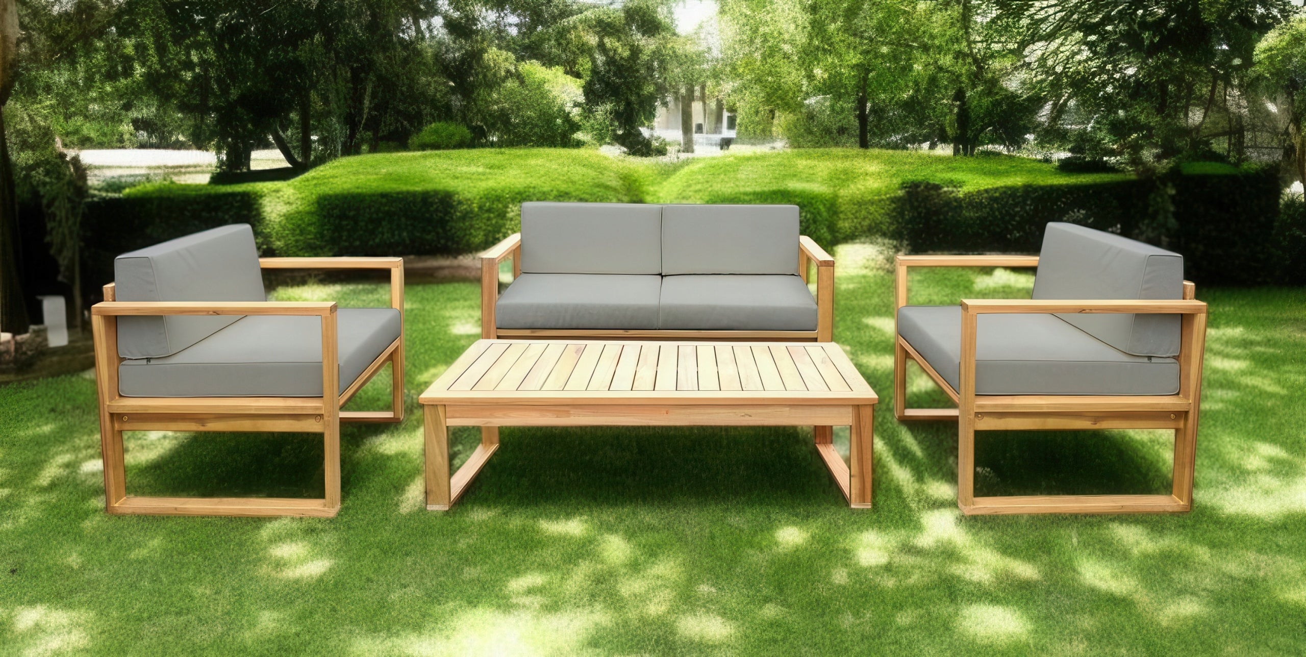 Set of Wooden Garden Furniture DALI Sofa 2xFotel Wooden Table 4os Manufacturer code 007284