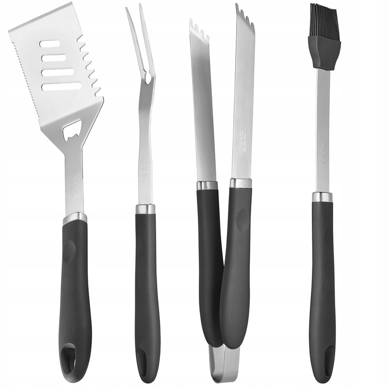 Set of accessories Grill utensils Grill pliers Stainless steel BBQ 5 el Number of pieces in the package 5