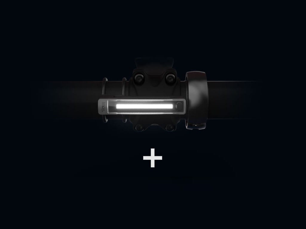 Set of bicycle lights Knog Plus Twinpack black Light source LED