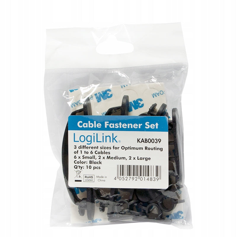 Set of cable organizers LogiLink KAB0039 10 pcs. Brand Logilink