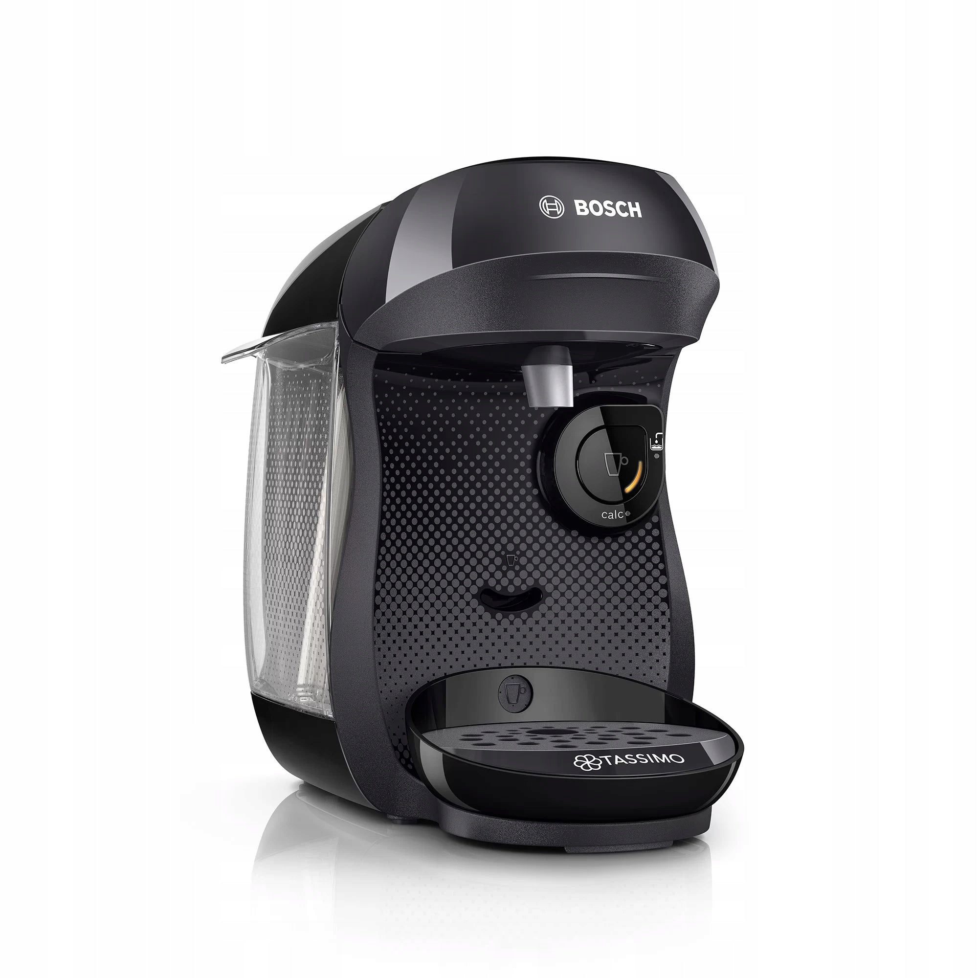 Set of capsule coffee maker Bosch Happy black and 56 coffees + descaler Brand Bosch