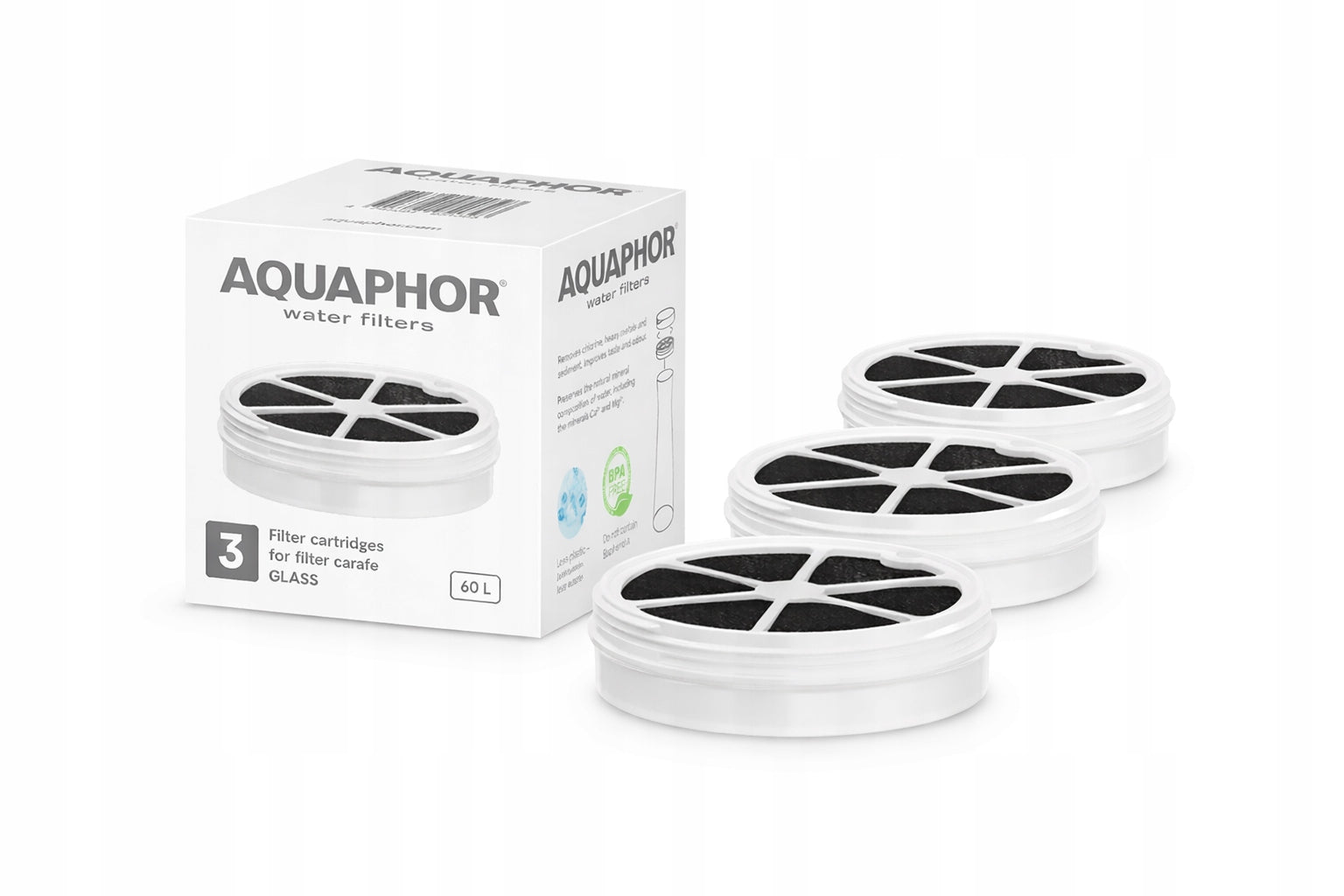Set of cartridges for glass filter carafe Aquaphor Glass 3 pieces