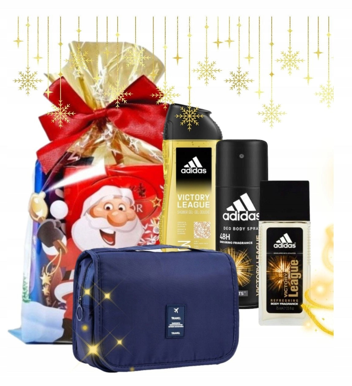 Set of cosmetics Adidas Victory League with cosmetic bag 4in1 gift