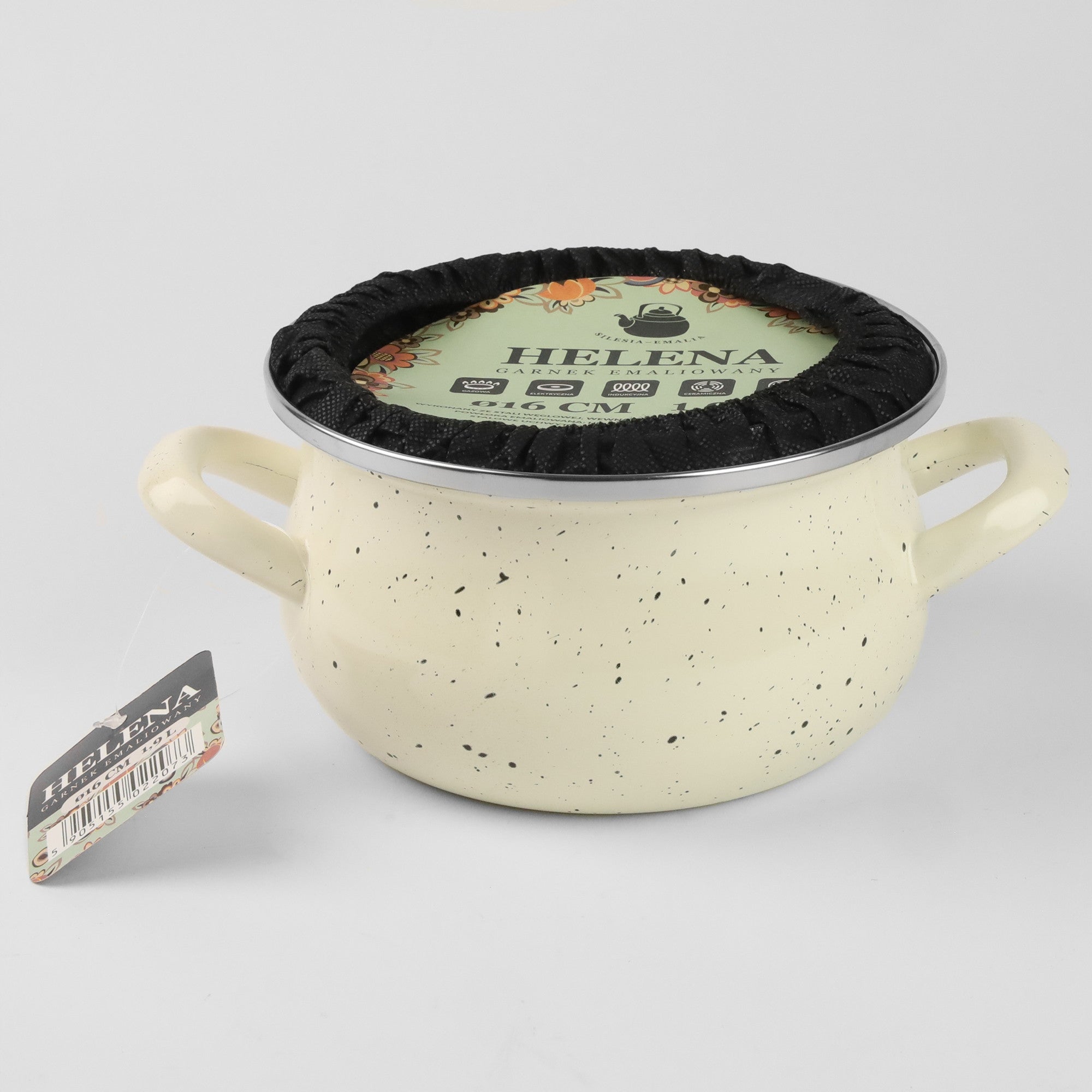 Set of cream enamel pots Helena 10 piece marble Number of items in the set 10