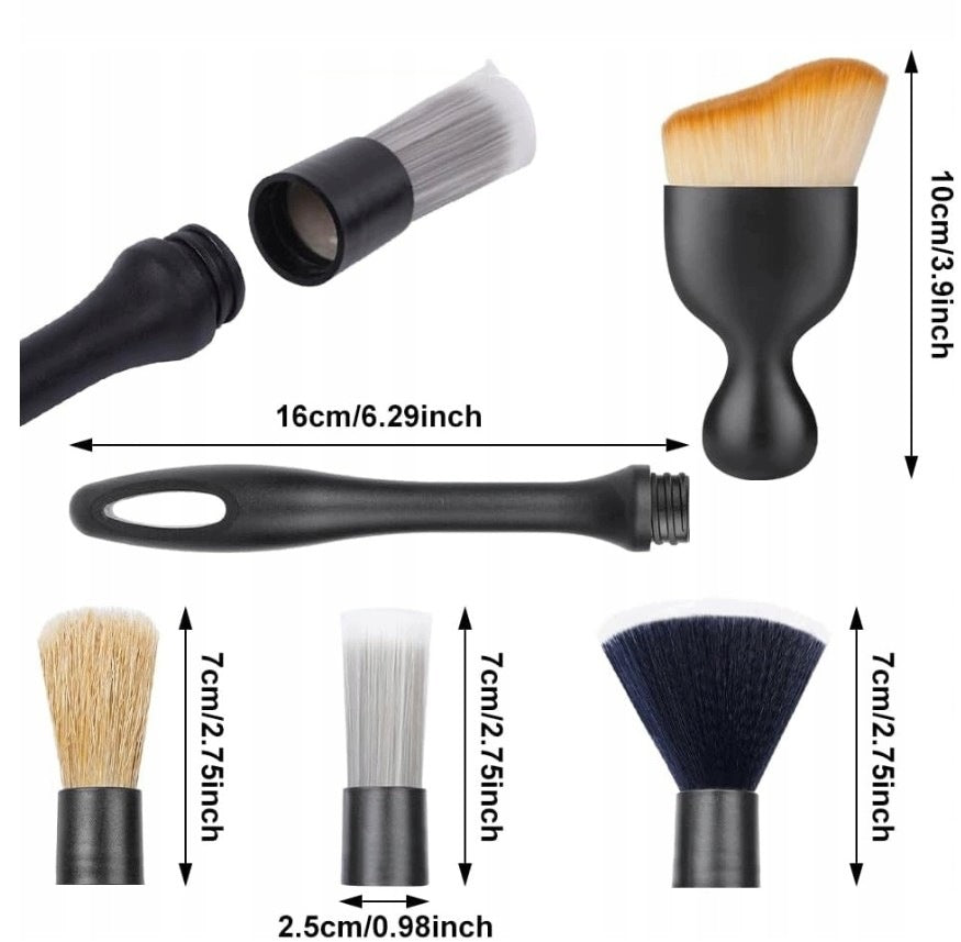Set of detailing brushes for car interior cockpit set detailing 5 pcs Packaging status original