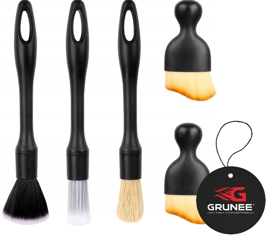 Set of detailing brushes for car interior cockpit set detailing 5 pcs