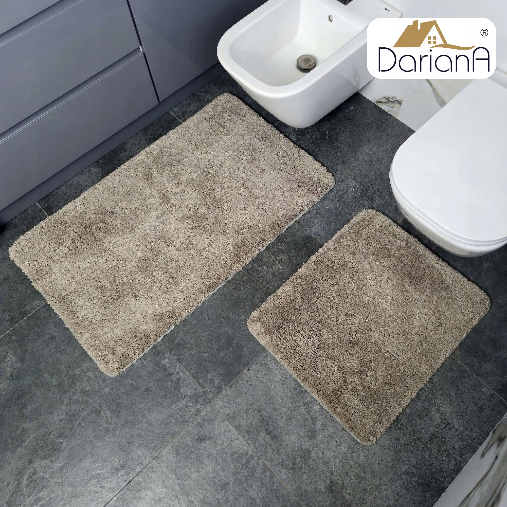 Set of diatomite mats 2 pcs 60x100+60x50 Comfort beige Manufacturer code A000010569
