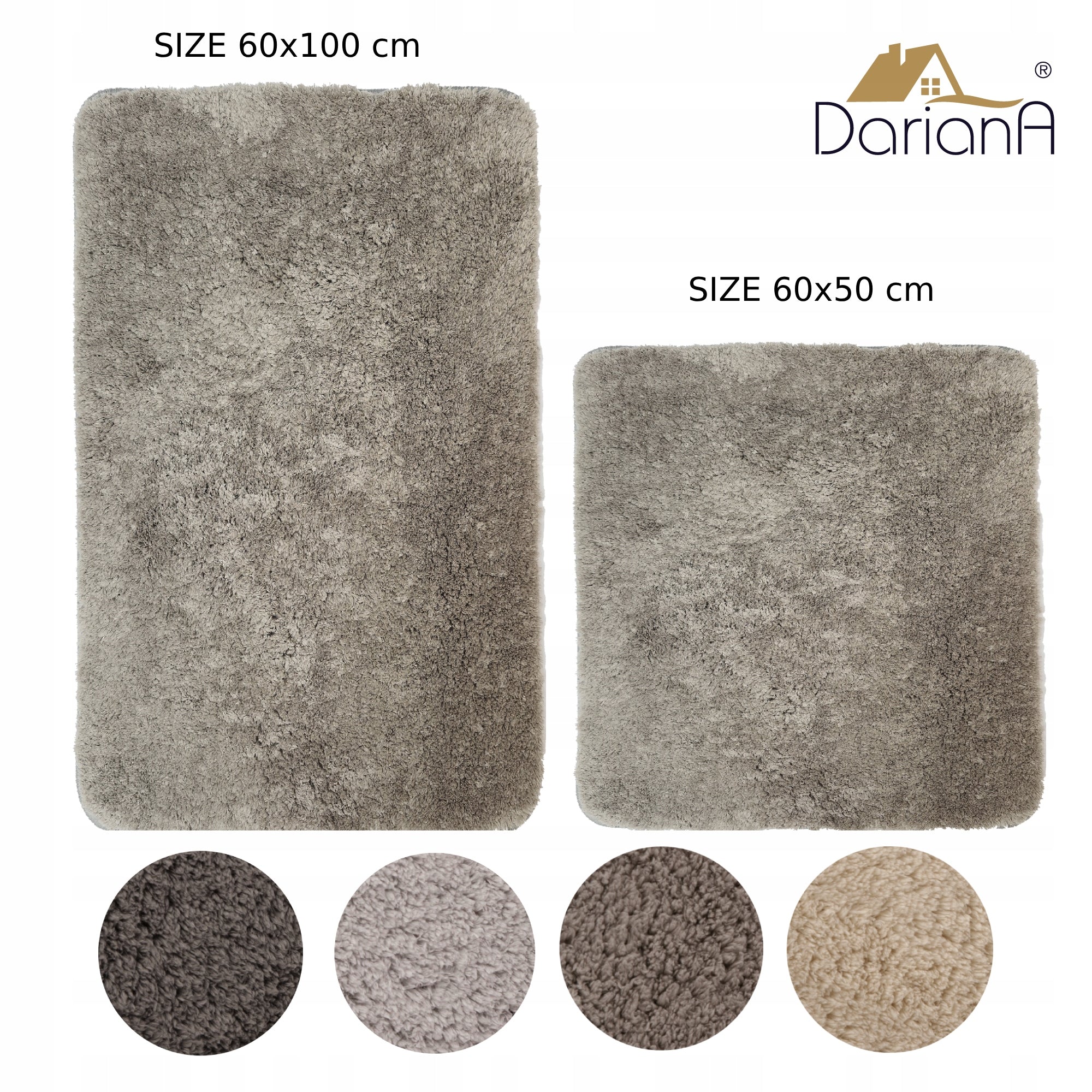 Set of diatomite mats 2 pcs 60x100+60x50 Comfort beige Packaging status original