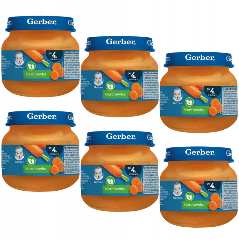 Set of dinners Gerber carrot after 4 months 80g x6 Brand Gerber
