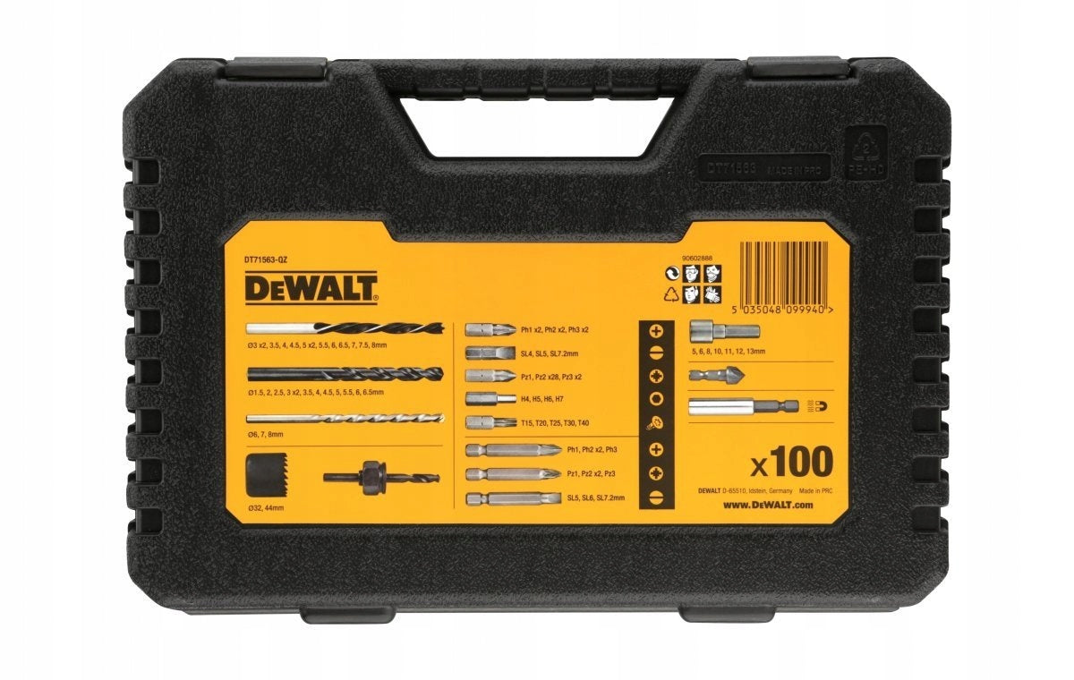 Set of drill bits DeWalt 100 elements DT71563-QZ Number of drill bits 100 pcs