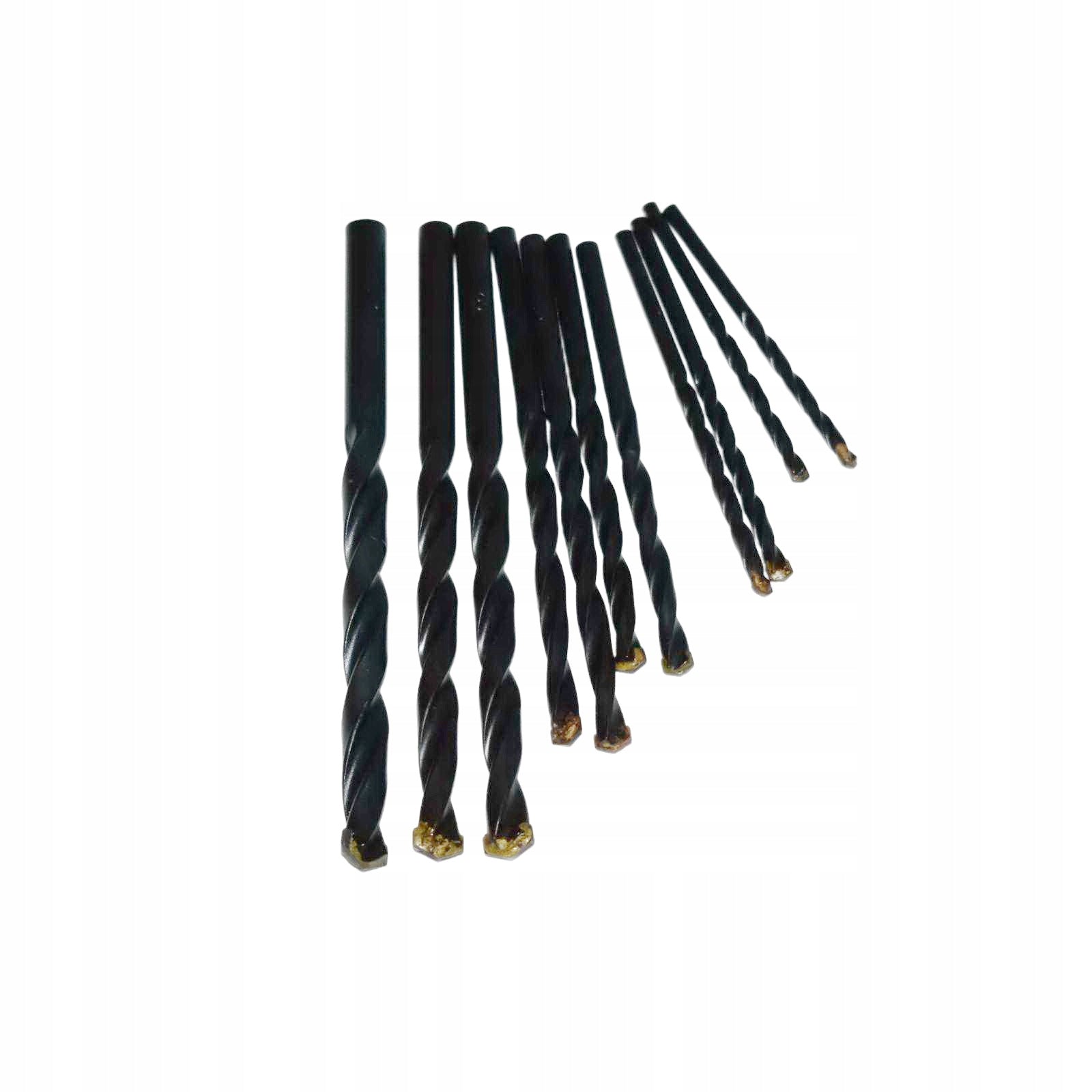 Set of drill bits for concrete 11 pcs, made of cemented carbide. 3-10 mm.