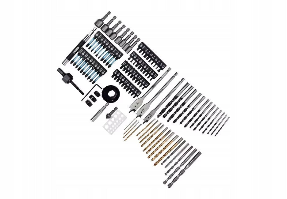 Set of drills and bits Erbauer 113 pcs. for stone wood metal Brand Erbauer