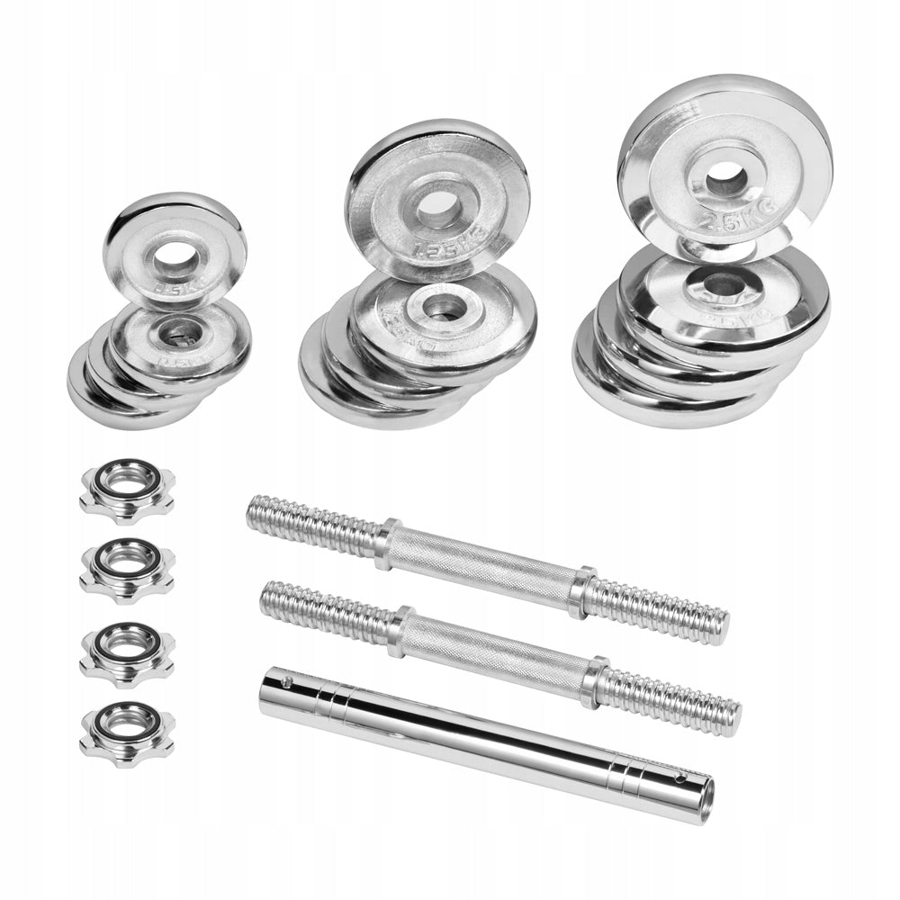 Set of dumbbells Alpin DB-20KG dumbbells 2x10 kg adjustable chrome suitcase Model DB-20KG