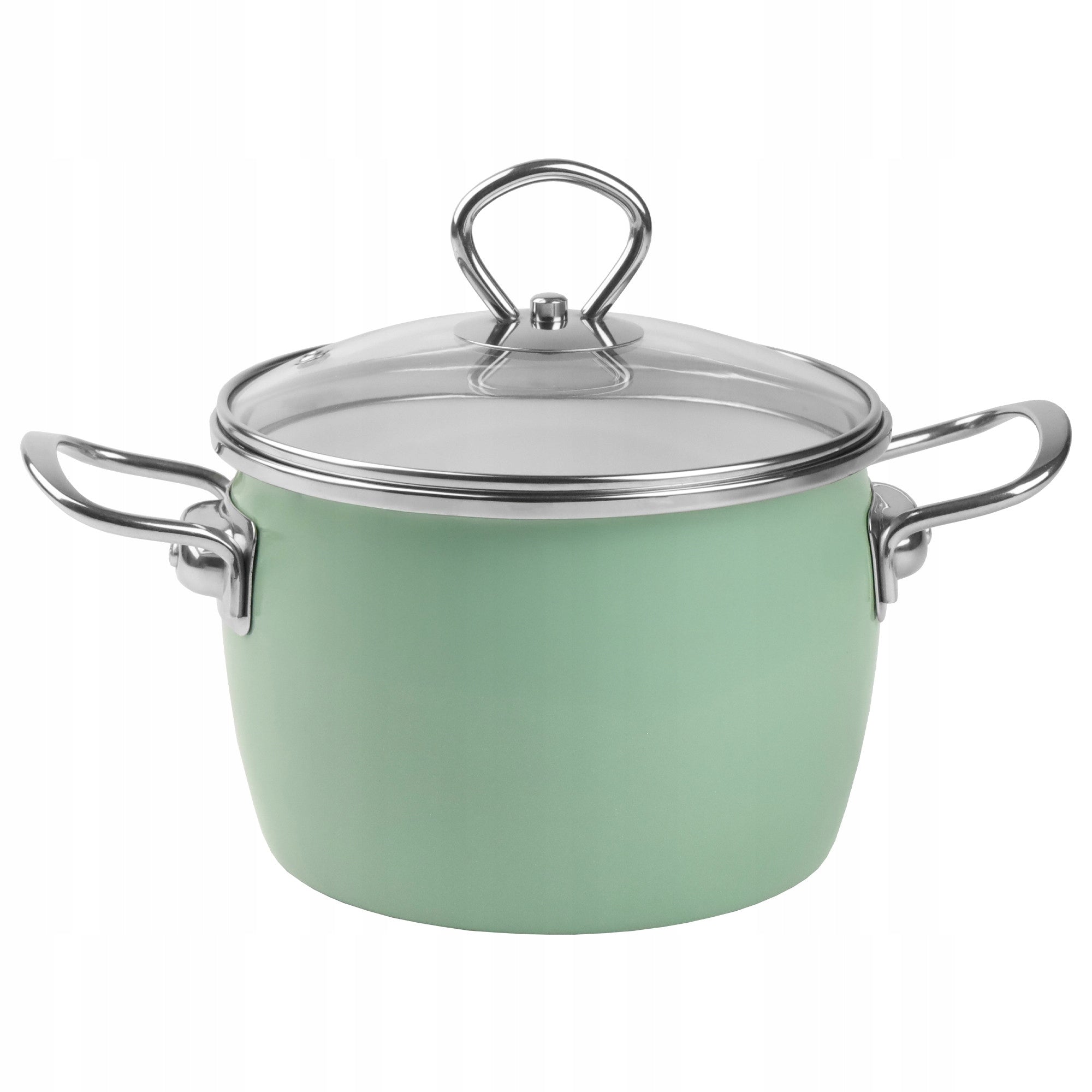 Set of enamel pots MARYNA 2,3l 4l 5l celadon INDUCTION GAS Manufacturer code 5905155023803