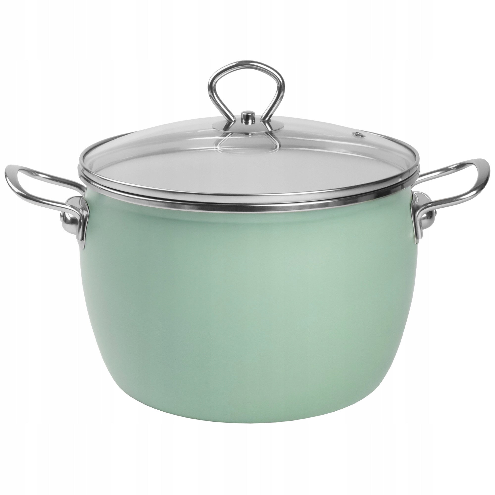 Set of enamel pots MARYNA 2,3l 4l 5l celadon INDUCTION GAS Packaging status original