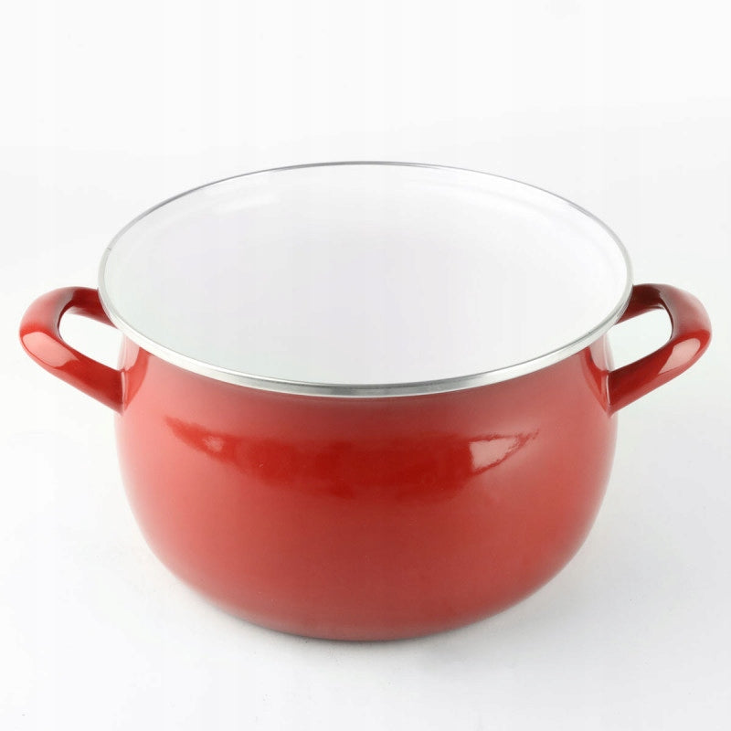 Set of enamel pots red Helena 1,9 / 3 / 4L / 5,5L INDUCTION Number of items in the set 8