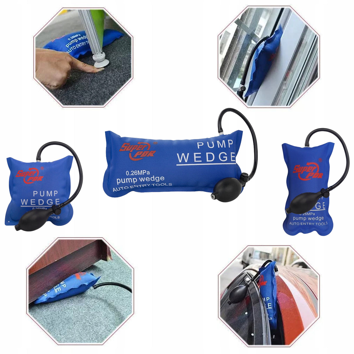 Set of expansion cushions for assembly lifts locksmith wedges 135 kg Maximum lifting height 60 mm