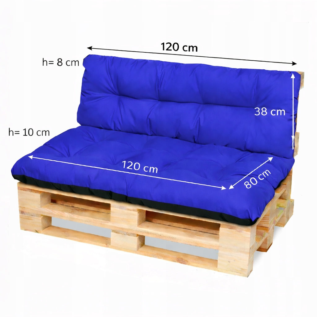 Set of garden cushions for furniture with pallets bench thick 120x80+120x38 CHABER Packaging status original