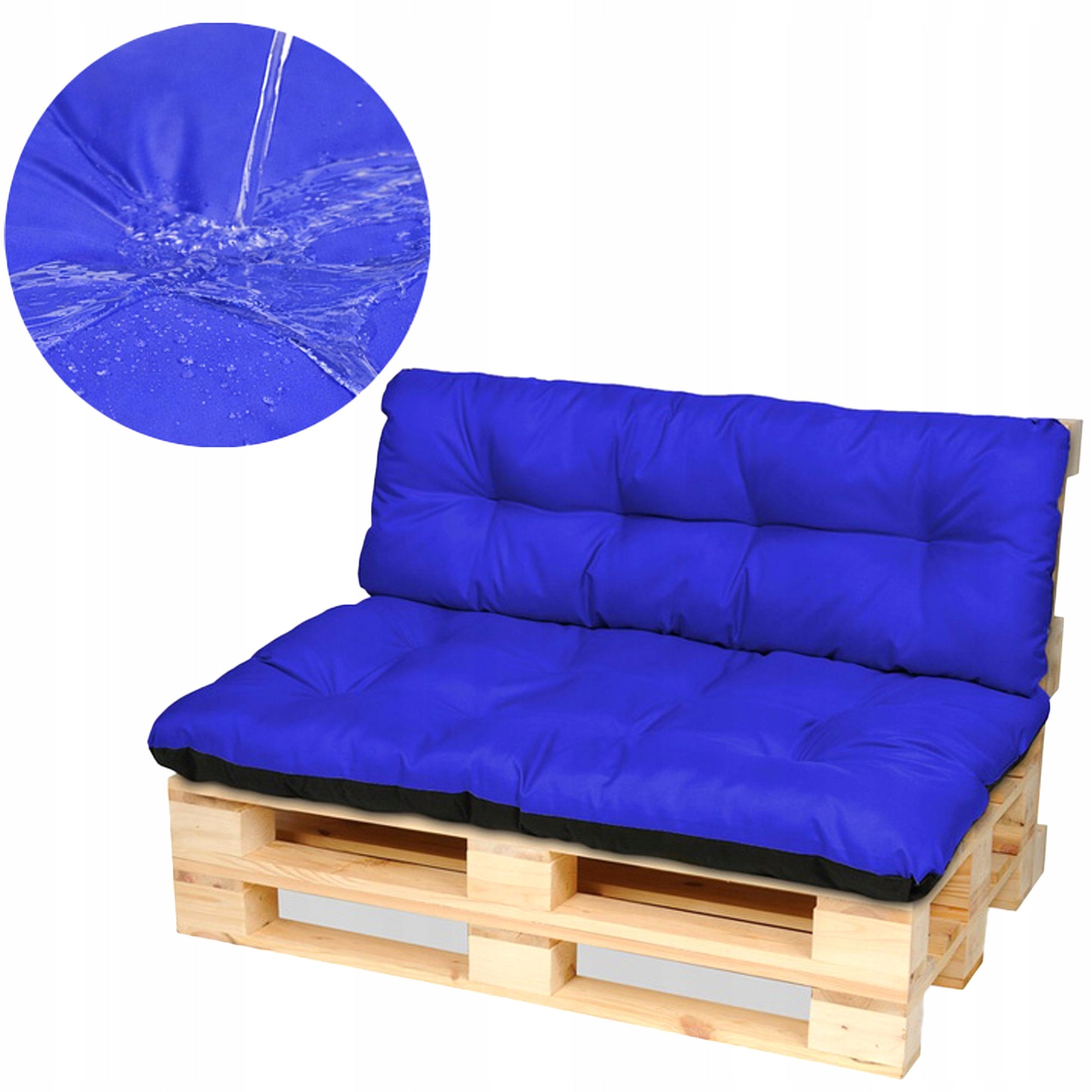 Set of garden cushions for furniture with pallets bench thick 120x80+120x38 CHABER