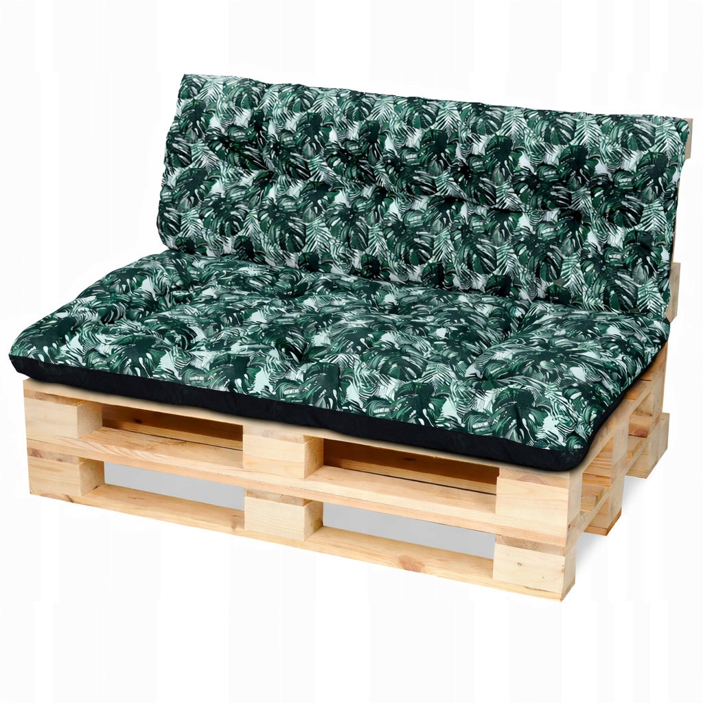 Set of garden cushions thick for furniture with pallets bench 120x80+120x38 EXOTIC Line prosta