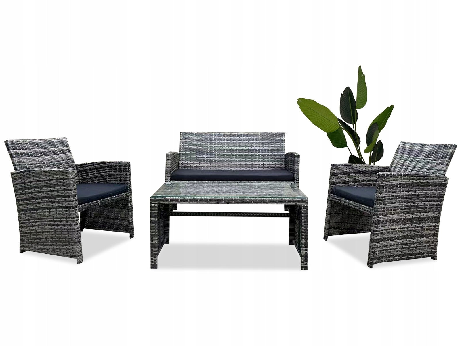 Set of garden furniture 4 people rattan SOFA + 2x ARMCHAIR + TABLE Manufacturer code JR-CL001-4232232
