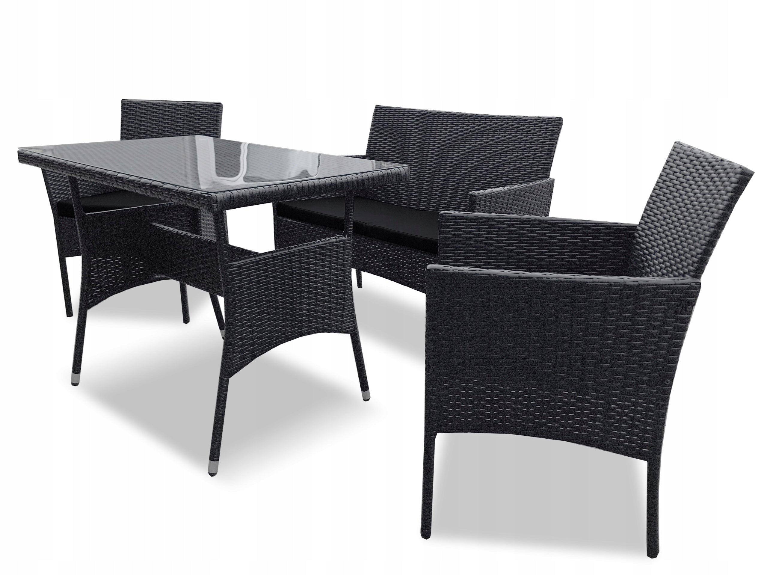 Set of garden furniture for 4 people JUST RELAX High Style GRAPHITE BLACK Manufacturer code SFS003-8822