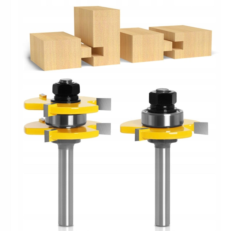 Set of grooves and feathers and inlets for wood cutters 8mm