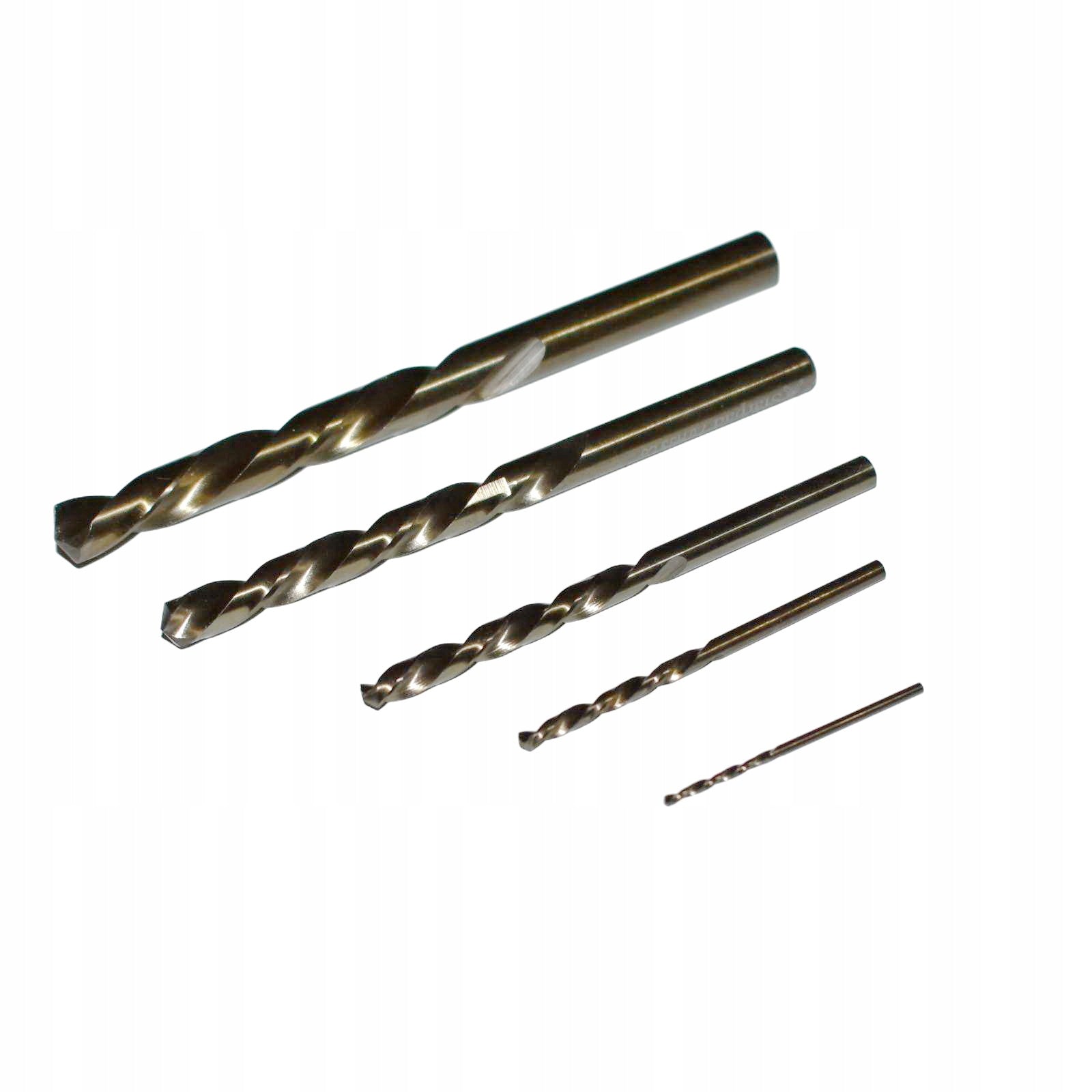 Set of left-handed drill bits for metal, cobalt 1,5-3-5-7-9 mm HSSCo