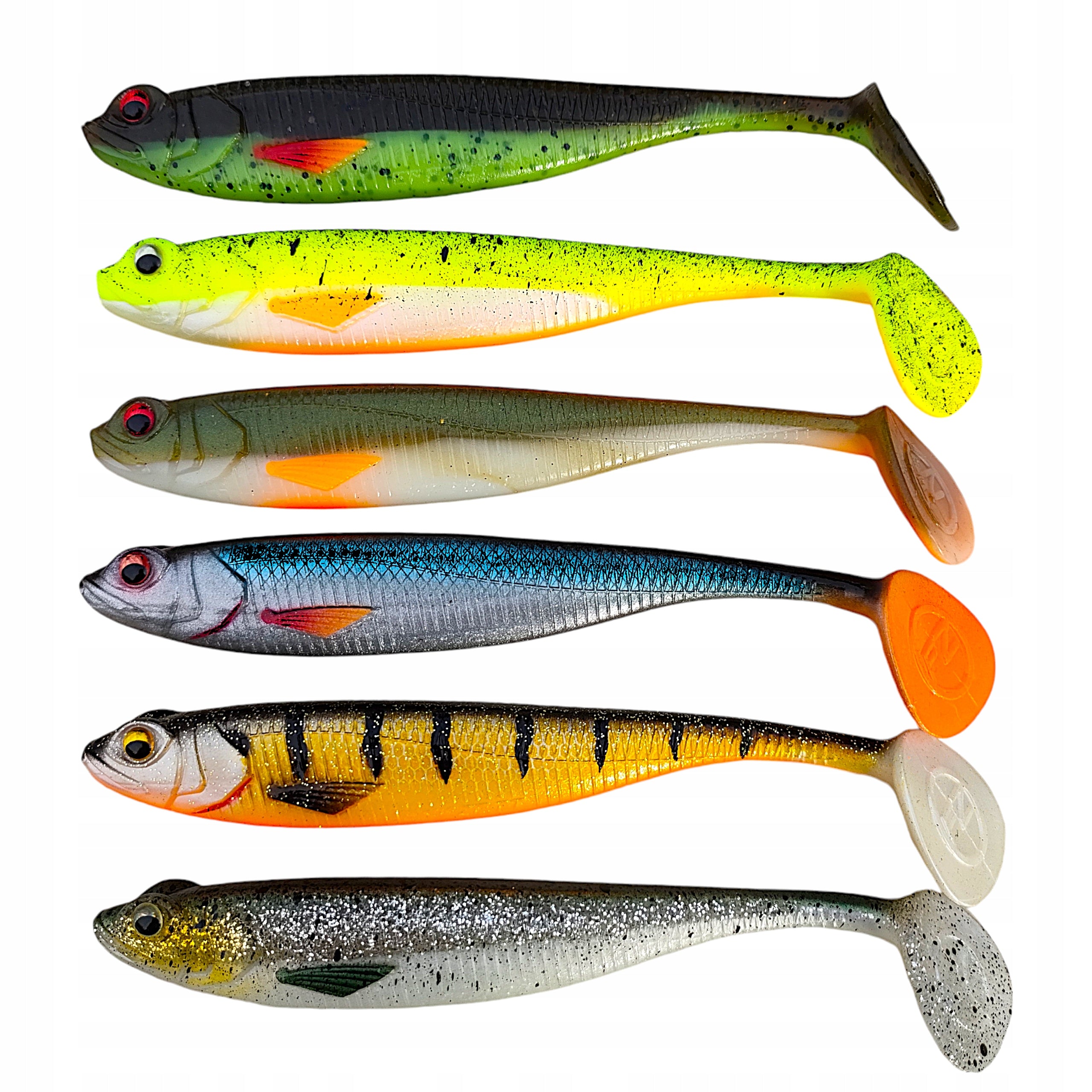 Set of lures for perch DAM Shadster and Ron Thompson 6,5cm + box For perches zanders pikes