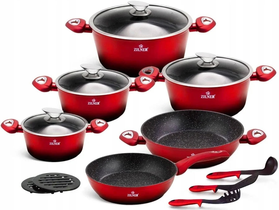 Set of marble pots ZILNER ZL-8520 15 el induction gas