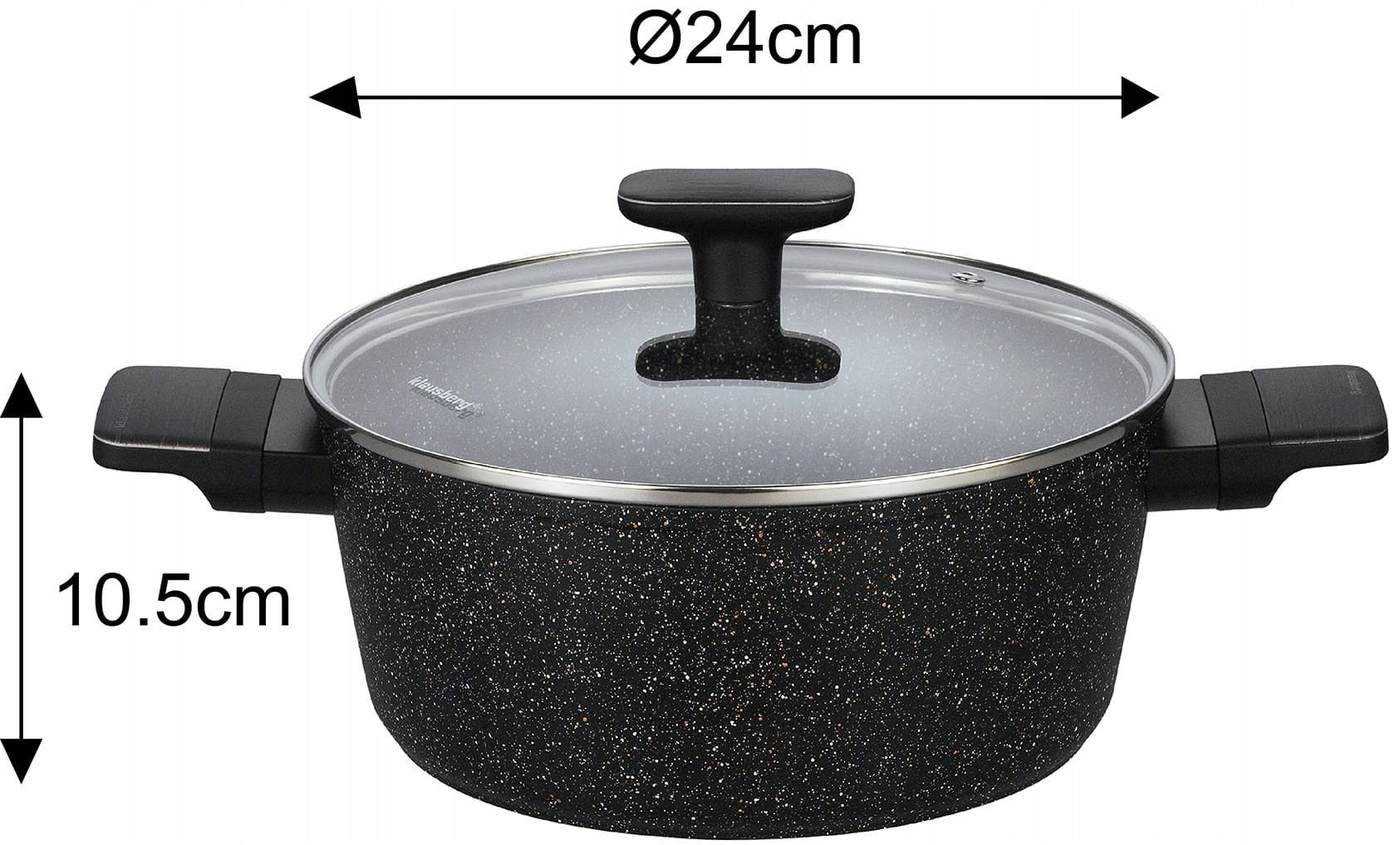 Set of marbled pots with non-stick coating 12-ele Induction GAS Brand Klausberg