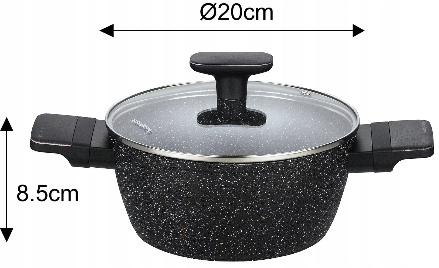 Set of marbled pots with non-stick coating 12-ele Induction GAS Manufacturer code KB-7830