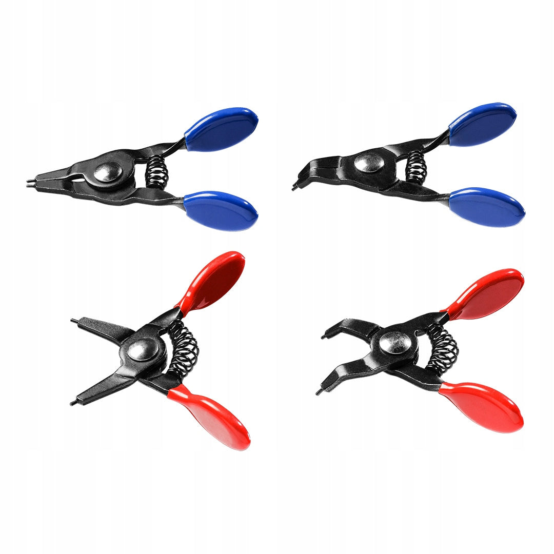 Set of mini pliers for settling rings