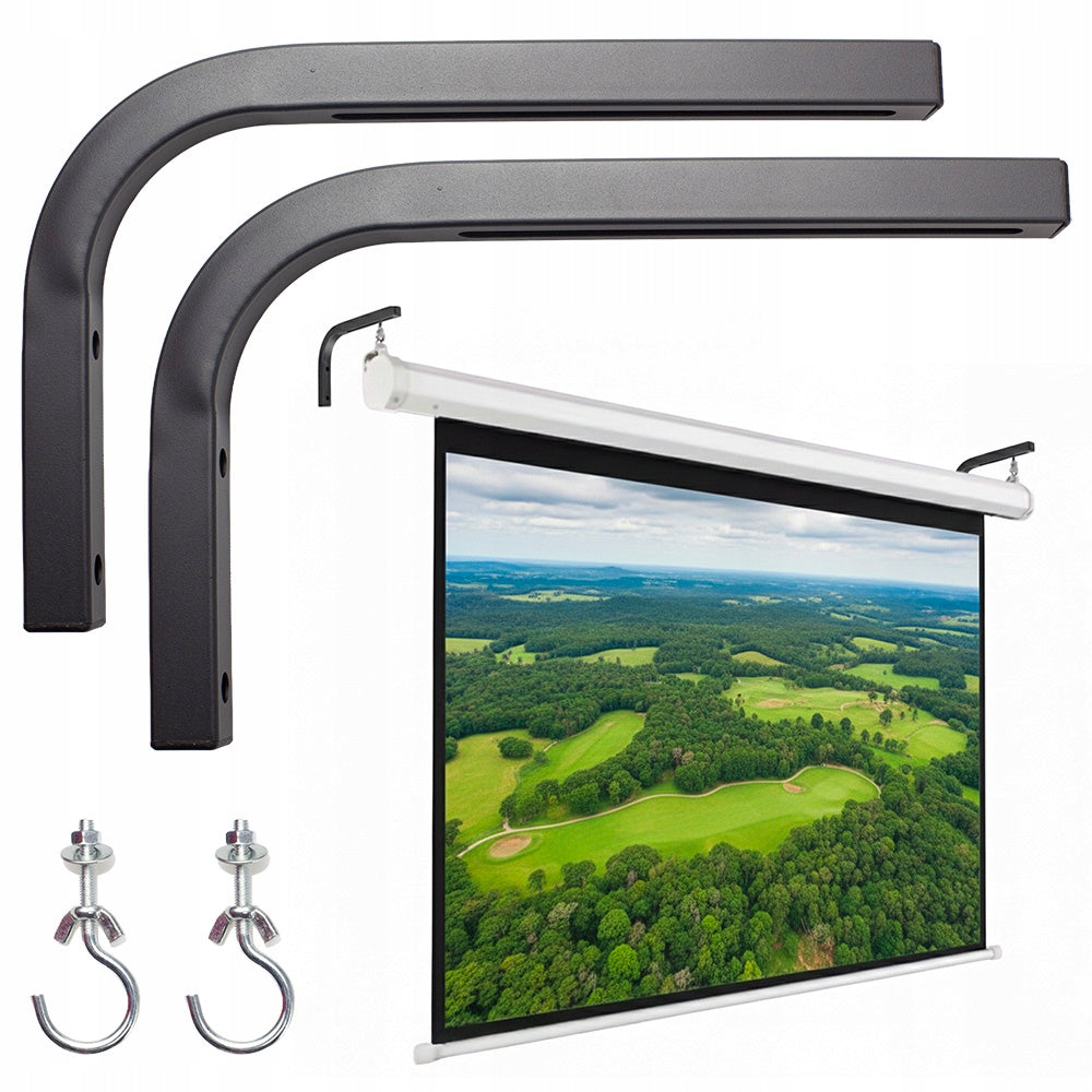 Set of mounting brackets for screen 10-30 cm Black