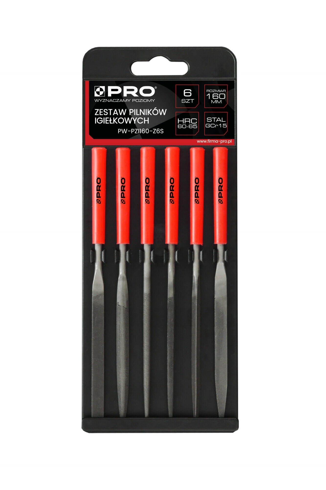 Set of needle files 160mm 6pcs PRO