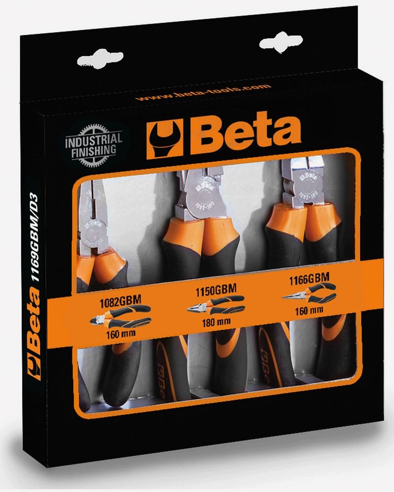 Set of pliers: universal, semicircular and side cutting BETA 1169GBM/D3