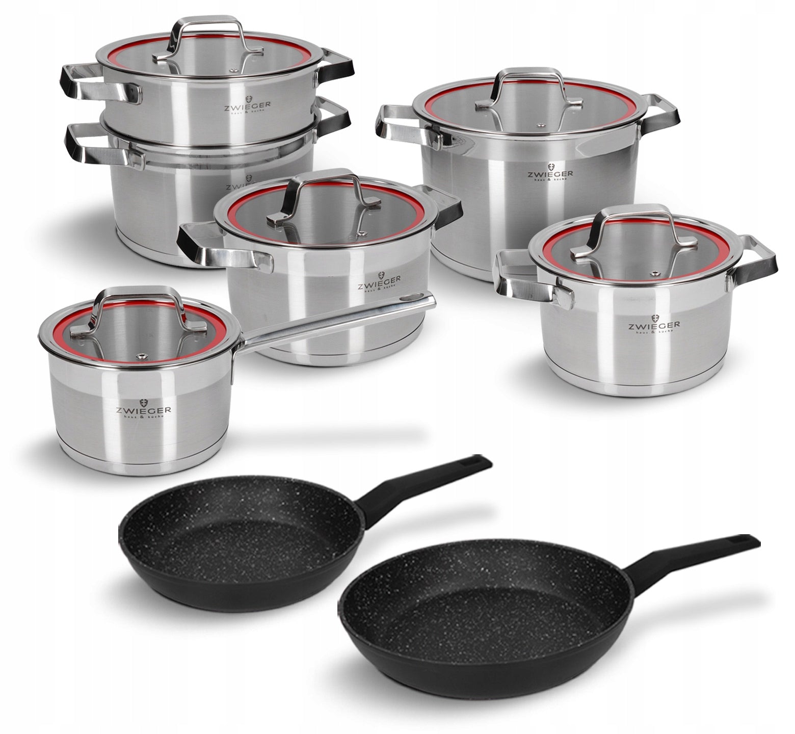 Set of pots 11 el. Klassiker Zwieger + Pans 24 and 28 cm Forte