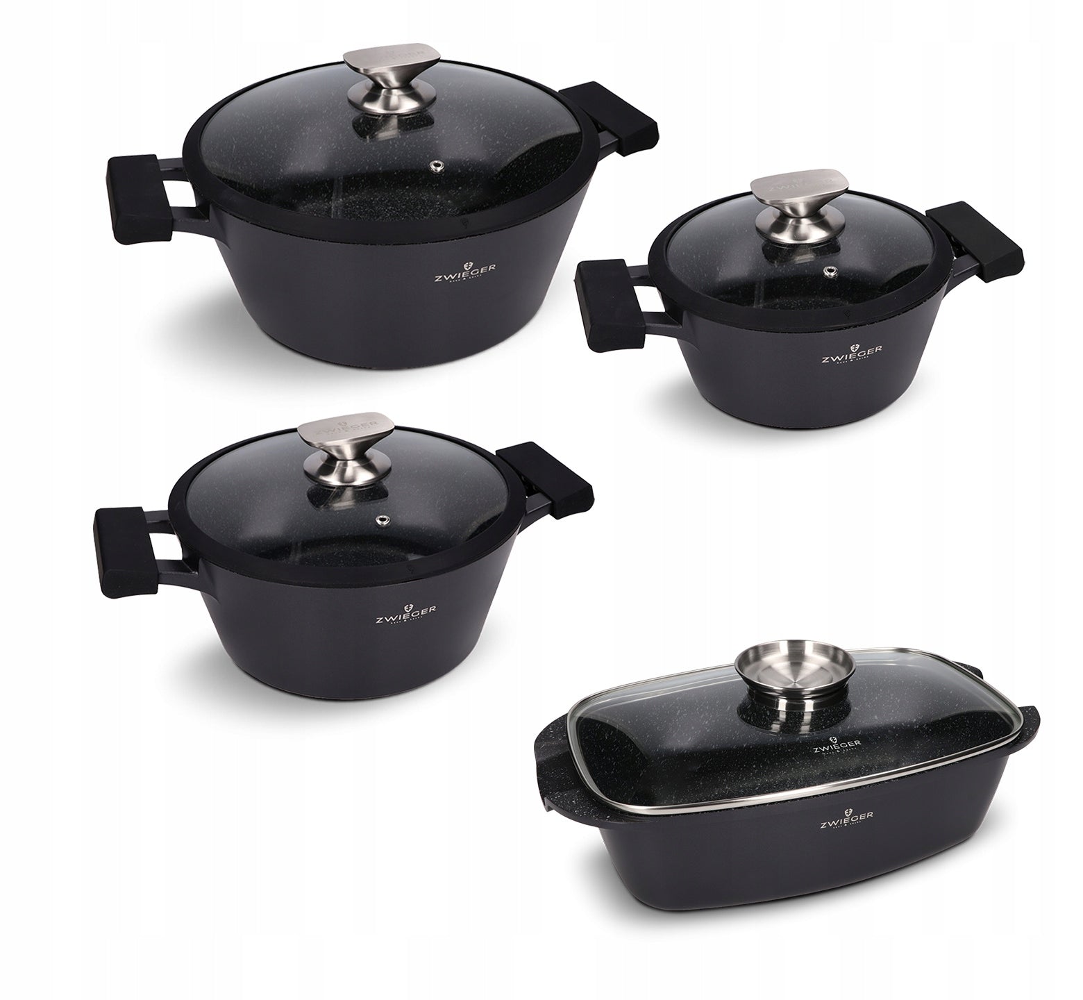 Set of pots 6 el. Black Stone + pan Black Stone Zwieger